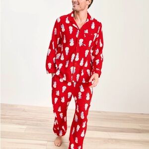 Hanna Andersson Red Snowman Pajama Set